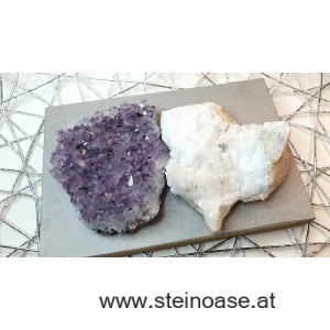 Set Reinigen & Aufladen mit Amethyst + Schneequarz